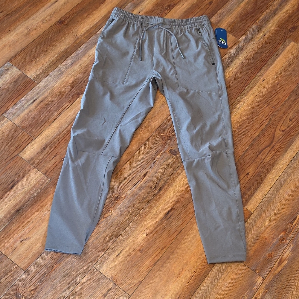 MTA Sport Men's Gray Training Joggers with Drawstring Waist